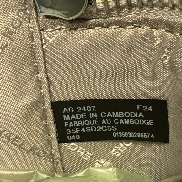 New With Tags, Michael Kors Sandrine Silver Small Box Crossbody Bag - Picture 13 of 16